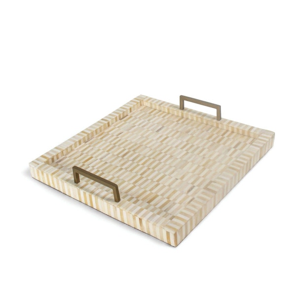 Nevis Multi-Tone Bone & Brass Tray